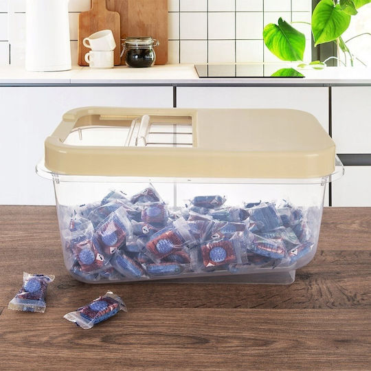 Orion General Use Vase with Plastic Lid Beige 7500ml