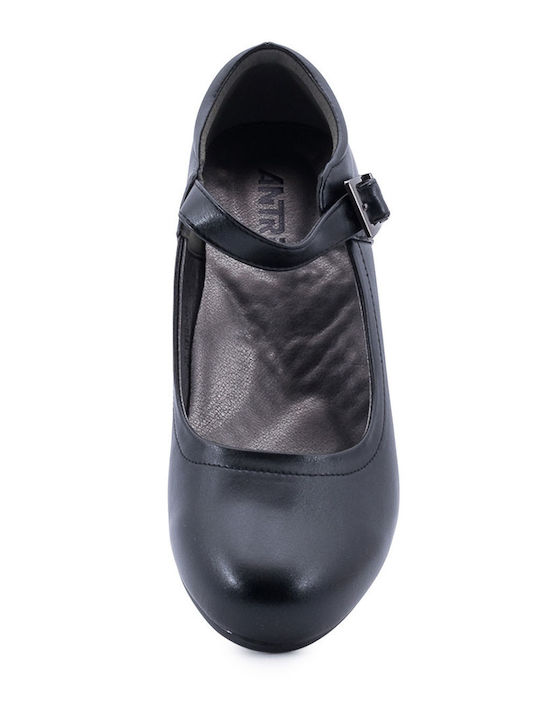 Pumps mit Riemchen & mittelhoher Absatz Schwarz