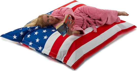 Bean Bag Bolster Poof Red