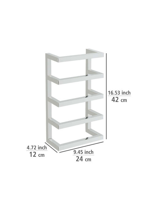 Wenko Καλόγερος Μπάνιου Μονός ​8x8cm Inox Ασημί
