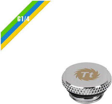 Thermaltake Pacific G1/4 Stop Plug w/ O-Ring Fittings Silver