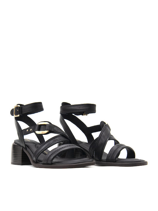 Morwyn Strap Din piele Sandale Negre