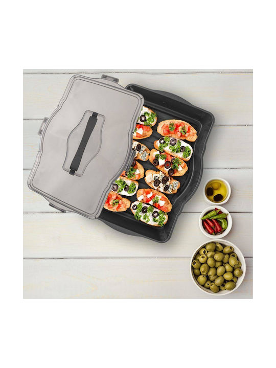 Orion Cutie pentru Mâncare Plastic Gri Potrivit pentru Cuptor cu Microunde 45x35cm 1buc