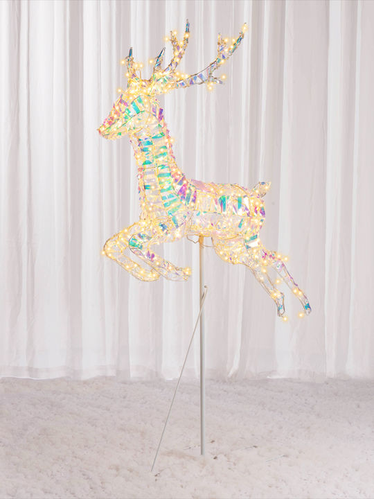 Bakaji Bakaji Luminous Christmas Outdoor Decoration Reindeer Led Warm Light 94 X 150 cm