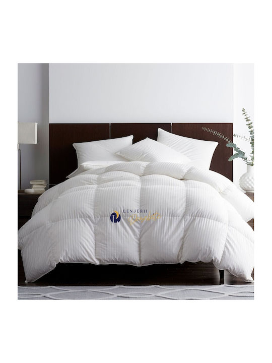 Pucioasa Husă de pătură Dublu 200x215cm Alb 400 g/mp²Gsm