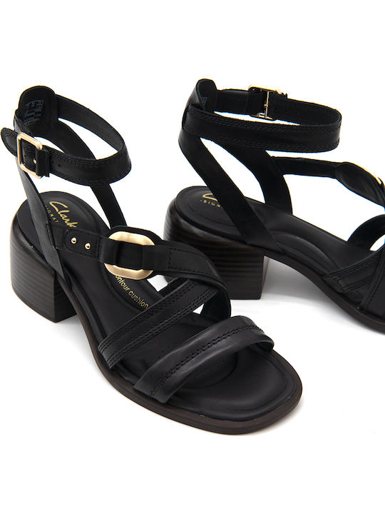 Morwyn Strap Din piele Sandale Negre