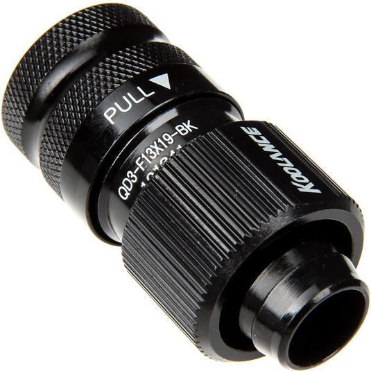 Koolance QD3 Female Quick Disconnect No-Spill Coupling Фитинги Черен