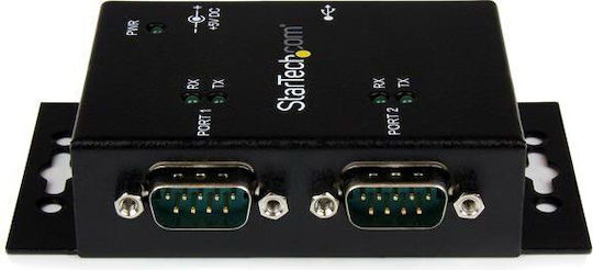 StarTech Μετατροπέας Serial 2x male σε USB-B female (ICUSB2322I)