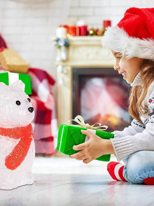 Bakaji Bakaji Polar Bear Acrylic Christmas Figure LED Lighting for Outdoor Indoor Use