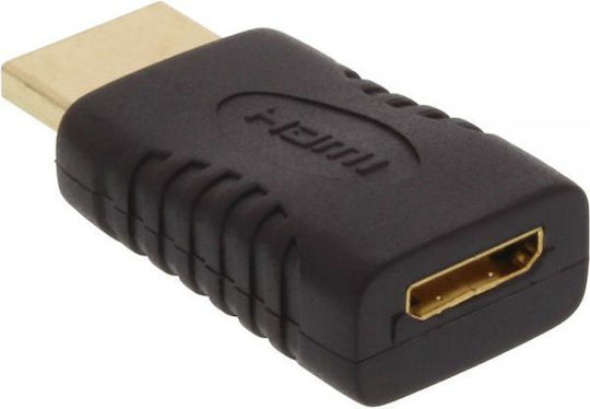 InLine Converter HDMI / mini HDMI male to HDMI / mini HDMI male Gold 1pcs 17691G