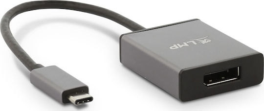 LMP Convertor USB-C masculin în DisplayPort feminin Gri 1buc