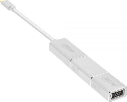 InLine InLine USB-C / HDMI / DisplayPort / VGA / DIN / Thunderbolt 3 männlich zu USB-C / HDMI / DisplayPort / VGA / DIN / Thunderbolt 3 weiblich Silber 1 Stück 64109S