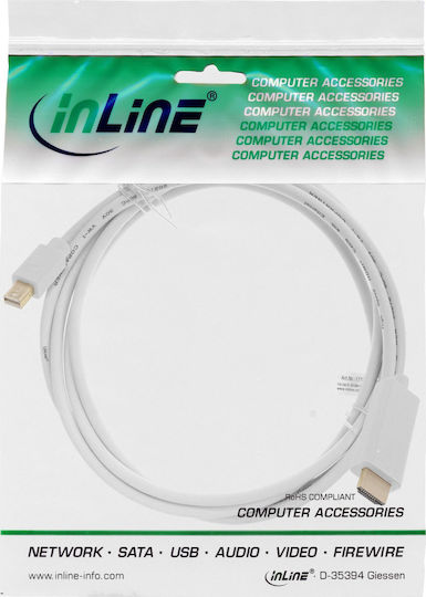 InLine InLine Konverter DisplayPort / Mini-DisplayPort / Mini-HDMI / HDMI / DIN männlich zu DisplayPort / Mini-DisplayPort / Mini-HDMI / HDMI / DIN weiblich Weiß 1 Stück 17171I
