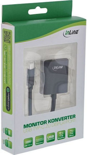 InLine InLine USB-C / DisplayPort / Thunderbolt 3 männlich zu USB-C / DisplayPort / Thunderbolt 3 weiblich 1 Stück 64102B