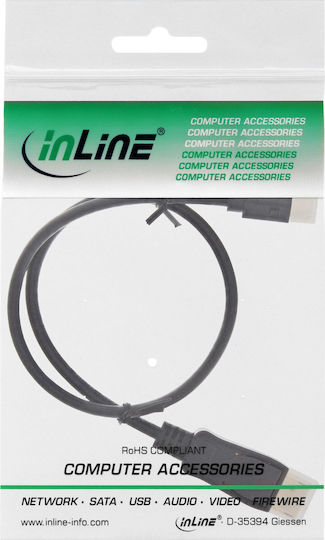 InLine DisplayPort / Mini-DisplayPort Männlich Zu DisplayPort / Mini-DisplayPort Weiblich 1 Stück 17135S