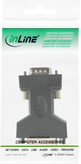 InLine Μετατροπέας DVI-D female σε VGA female 1τμχ 17790