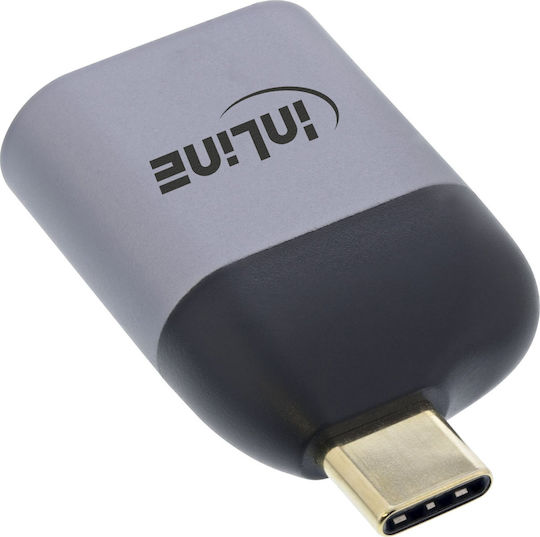 InLine Konverter USB-C / DisplayPort männlich zu DisplayPort männlich Gray 1Stück 64106D