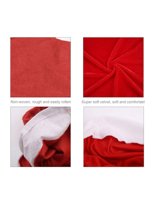 Bakaji 6 X Chair Covers Christmas Santa Hat Christmas Chair Decoration 50x60 02839617