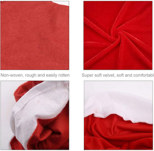 Bakaji 6 X Chair Covers Christmas Santa Hat Christmas Chair Decoration 50x60 02839617