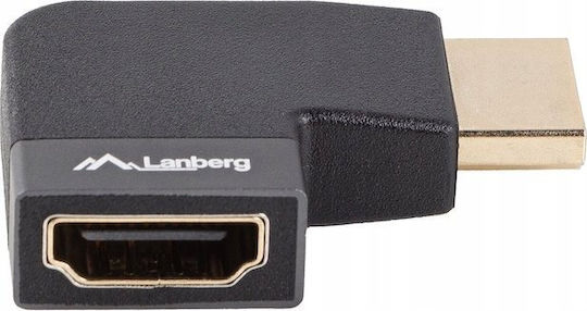 Lanberg HDMI Male to HDMI Female Converter Silver 1 Piece