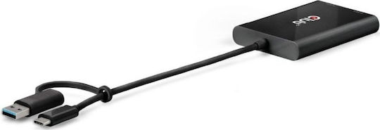 Club3D Konverter USB-C / USB-A / DisplayPort männlich zu USB-A / DisplayPort weiblich 1Stück CSV-1478