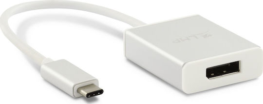 LMP Konverter USB-C / DisplayPort männlich zu USB-C / DisplayPort weiblich Silber 1Stück