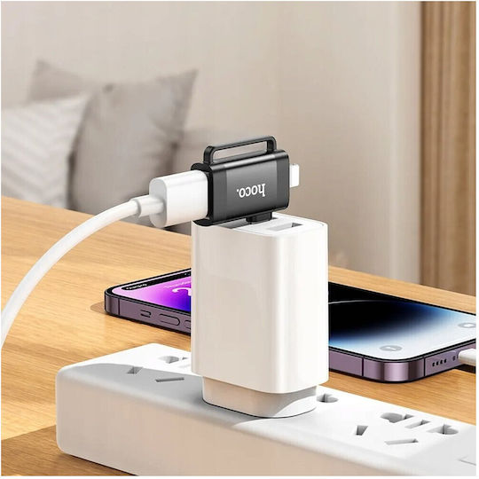 Hoco Otg 2in1 Converter Lightning / USB-C male to USB-A female 1pcs