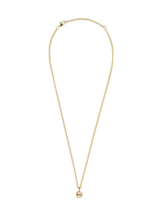 Dyrberg/Kern Necklace from Gold Plated Steel Orange