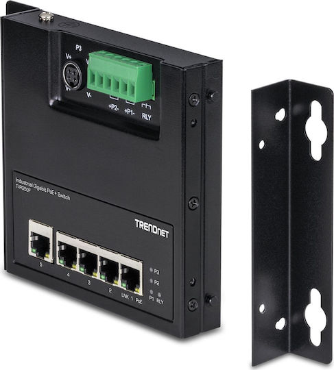 Trendnet TI-PG50F Unmanaged L2 PoE+ Switch with 5 Gigabit (1Gbps) Ethernet Ports