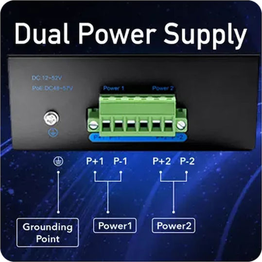 Cudy IF1008P Неуправляем L2 PoE+ Switch с 8 Портове Гигабитови (1Gbps) Ethernet