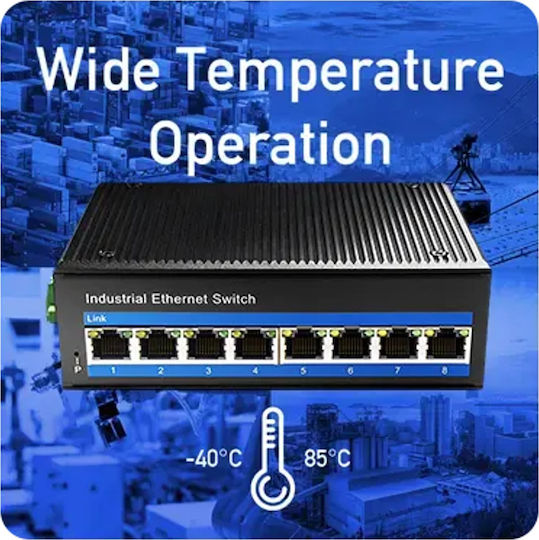 Cudy IF1008P Неуправляем L2 PoE+ Switch с 8 Портове Гигабитови (1Gbps) Ethernet