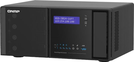 QNap QGD-3014-16PT Managed L2 PoE++ Switch με 14 Θύρες Gigabit (1Gbps) Ethernet και 2 SFP Θύρες