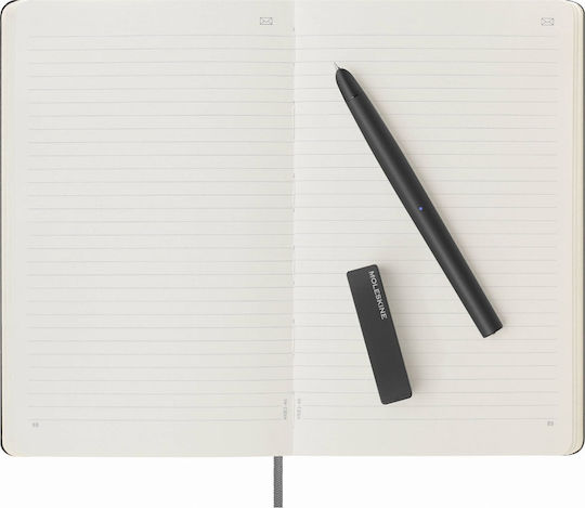 Moleskine Σημειωματάριο με Στυλοθήκη Μαύρο