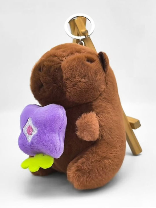 Breloc Toy Plus Tip Capybara Copii 3+ Ani Lungime 11cm Culoare Maro Floare Mov Abyz