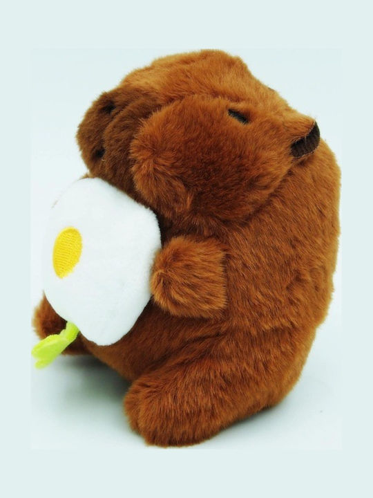 Toy Plus Keychain Capybara Type Children 3+ Years Length 11cm Brown Color White Flower Abyz
