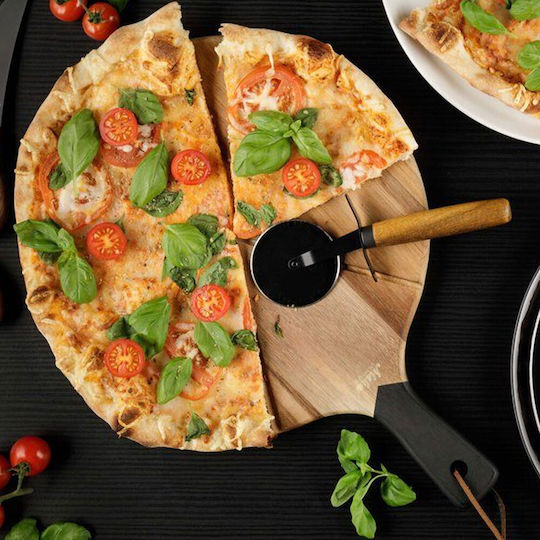Bakaji Wooden Pizza Serving Platter 30x30cm