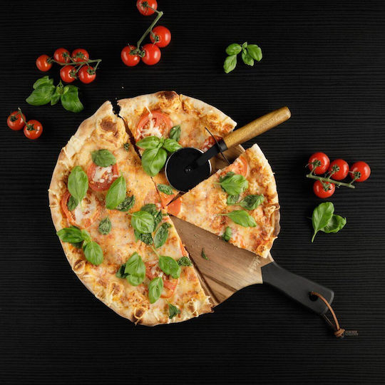 Bakaji Wooden Pizza Serving Platter 30x30cm