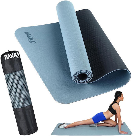 Bakaji Saltea De Exerciții Pilates Albastră