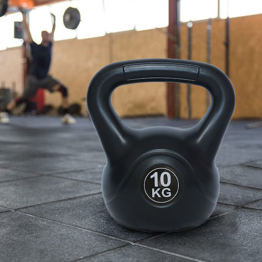 Bakaji Κettlebell 10kg Pvc Τσιμέντο Αντιολισθητική Λαβή Βάρος Γυμναστική 02839096