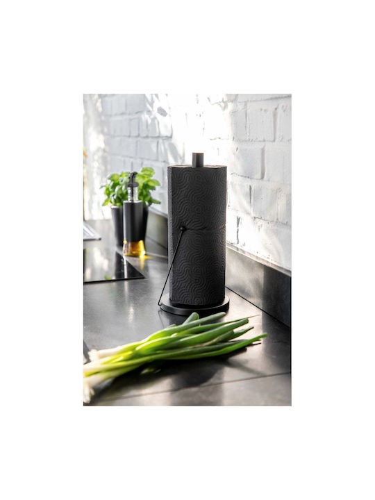 Wenko Metallic Paper Towel Holder Black 15x15x33cm BN10460.4008838371305