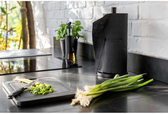 Wenko Metallic Paper Towel Holder Black 15x15x33cm BN10460.4008838371305