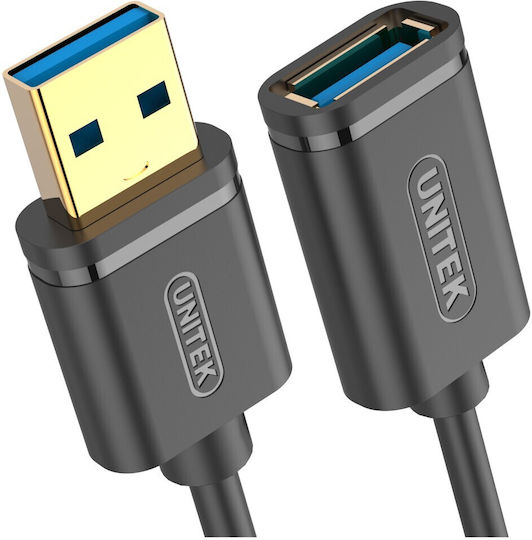 Unitek USB 3.1 Cable USB-A male - USB-A female Μαύρο 1.5m (Y-C458GBK)