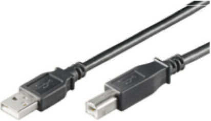 Microconnect USB 2.0 Кабел USB-A мъжки - USB-B мъжки Черен 0.1м USBAB01B
