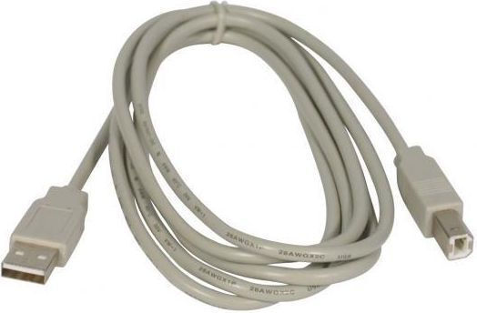 Logo Collection USB 2.0 Кабел USB-A мъжки - USB-B мъжки Бял 3м 17059
