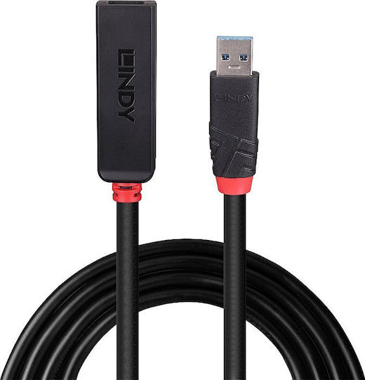 Lindy Cablu USB 2.0 USB-A Terminal A - USB-A Terminal B Negru 8m 43402