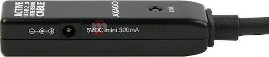 Axagon USB 2.0 Cablu USB-A - USB-A female Negru 20m