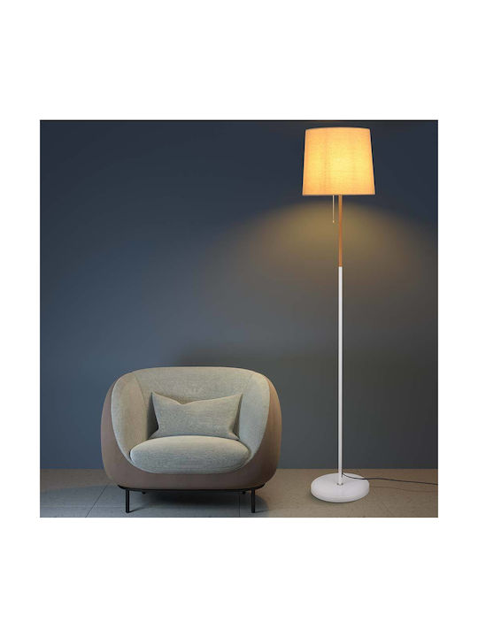 Bakaji Floor Lamp H170xW35cm. with Socket for Bulb E27 Black