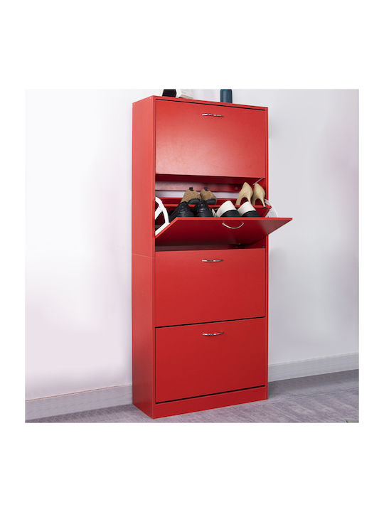 Holz Schuhschrank 63x24x150cm