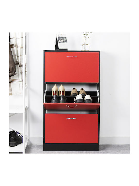 Holz Schuhschrank 63x24x115cm
