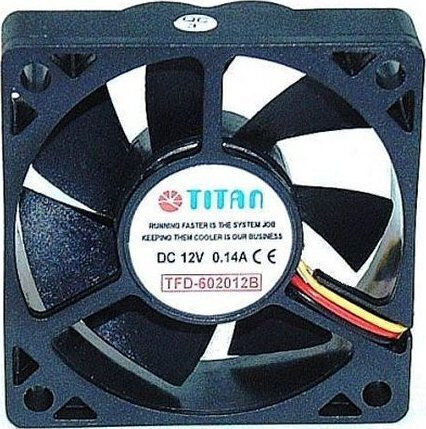 Titan TFD-6020M12B Case Fan (4000rpm / 19.78cfm) Χωρίς Led Φωτισμό και Σύνδεση 3-Pin